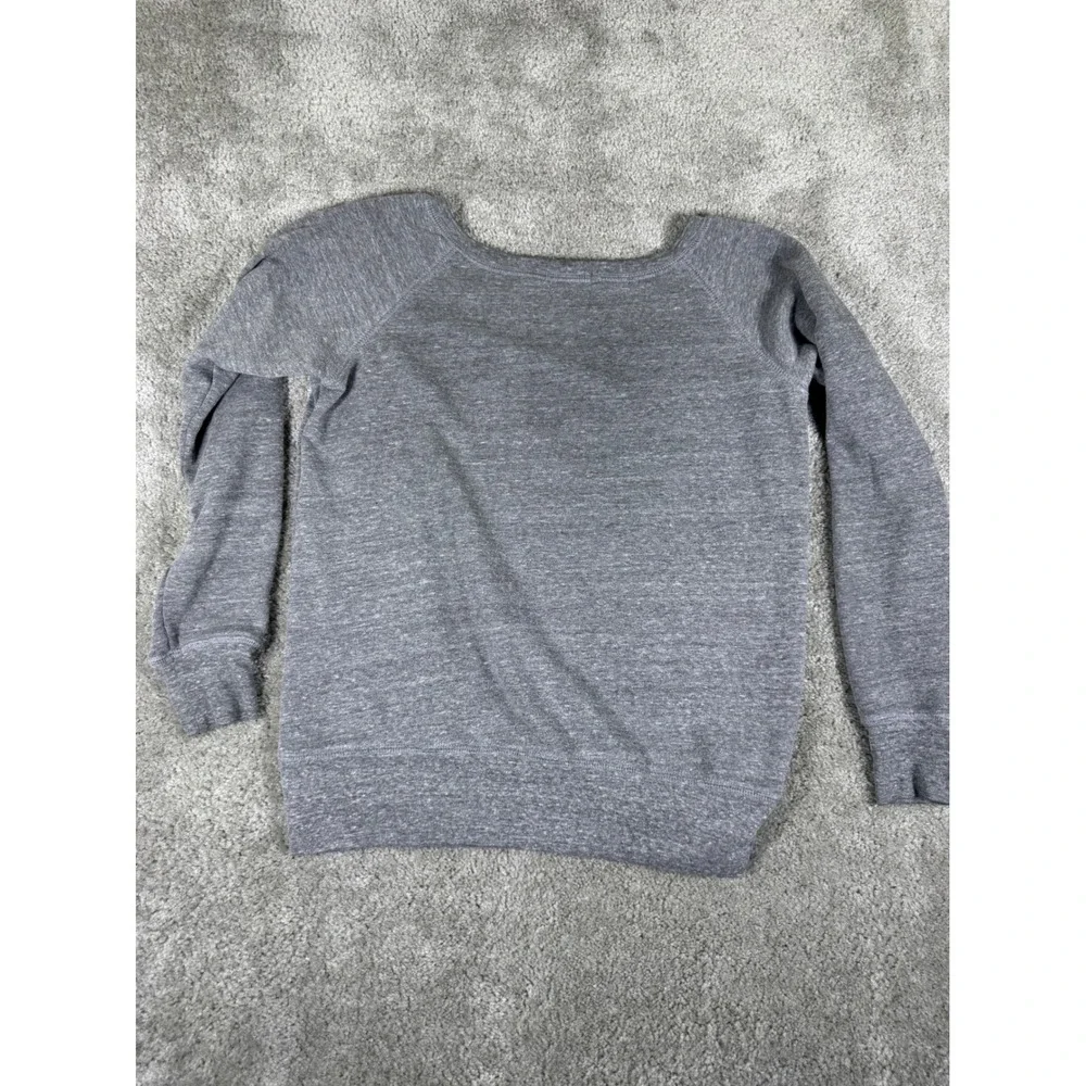 Alo Yoga Gray Heathered Scoop Neck Raglan Sweatshirt S Made in USA Activewear